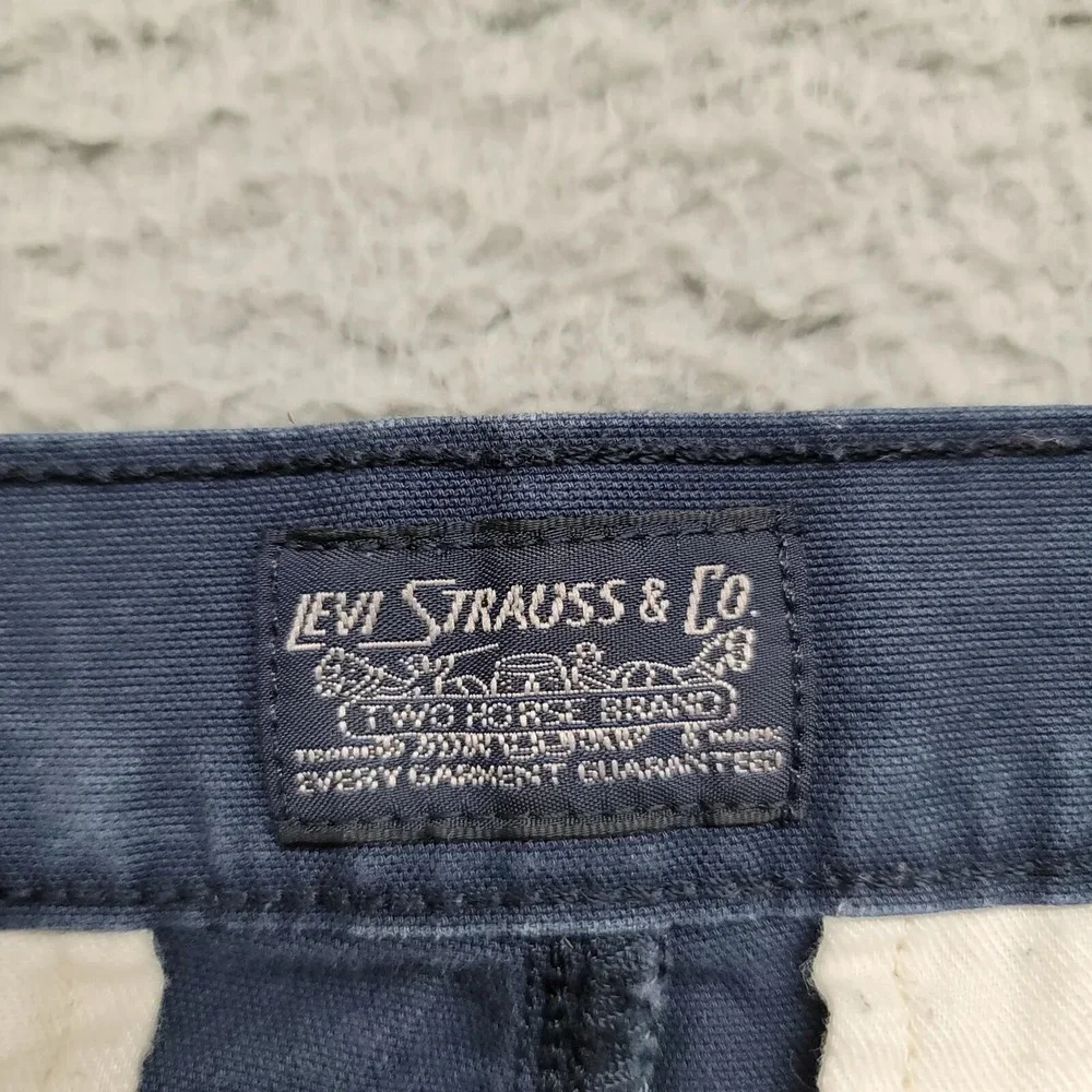 Levis Shorts Mens 34 Blue‎ Chino Outdoors Casual Skateboarding Flat Front